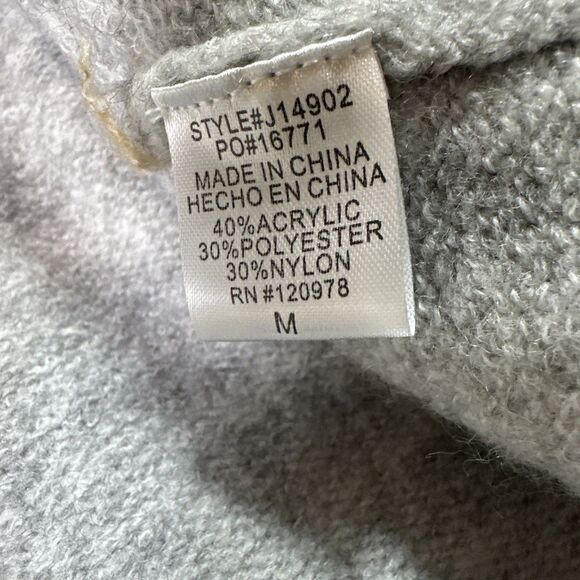 Entro Colorblock Oversized Open Front Cardigan Brown Gray White Medium - Picture 4 of 9